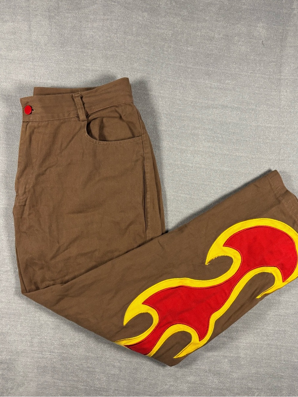 Aelfric Eden Brown and red vintage flame men’s pants